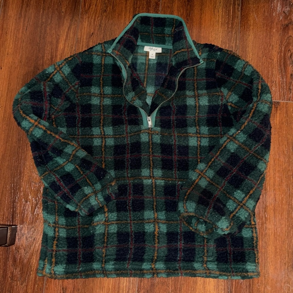 Plaid Fuzzy sweater